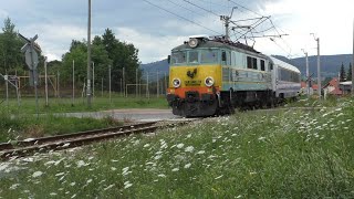 Żółte Czoło Ep07-356 Na Linii Kolejowej Nr 117