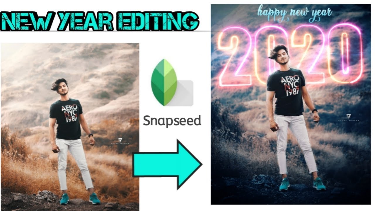 Snapseed Happy New Year 2020 Photo Editing Tutorial|New Year 2020 Photo Editing|2020 New Year Edit|