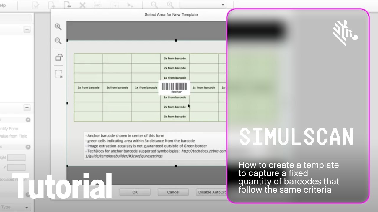 Zebra SimulScan Template Builder Tutorial: Group of Common Barcodes ...