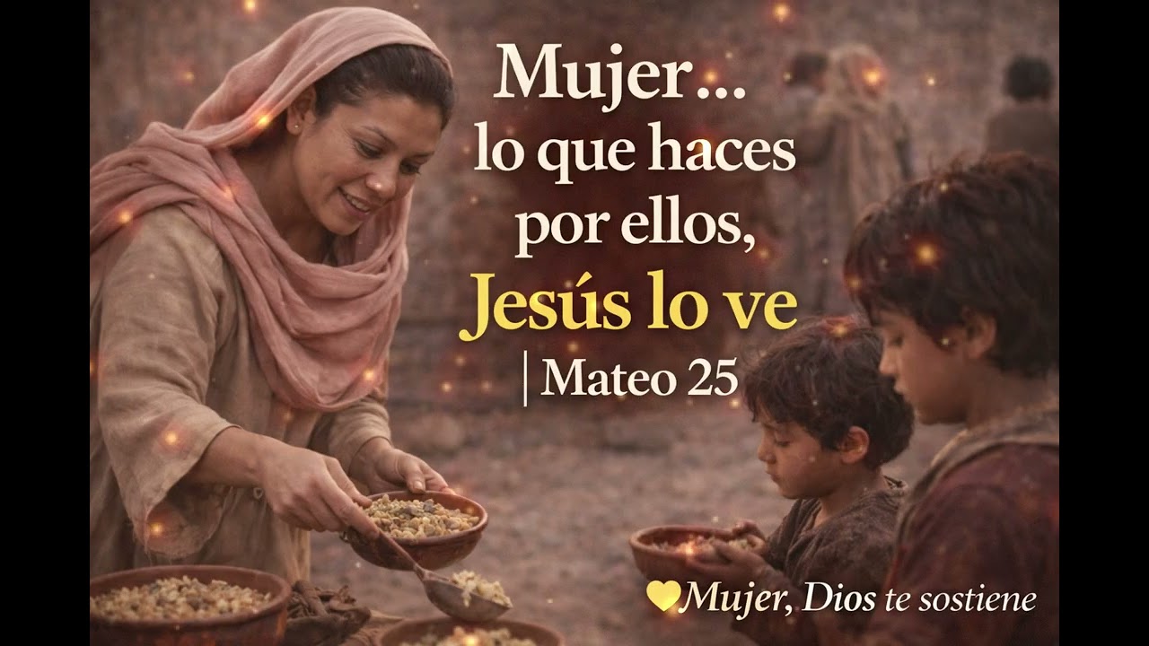 Mujer… jesus está viendo lo que haces en secreto… | Mateo 25
