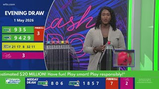 Evening winning lottery numbers for May 1, 2026