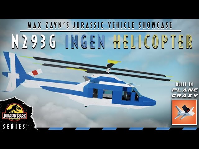 Jurassic Park Ingen Helicopter (Agusta A-109) Showcase in Plane
