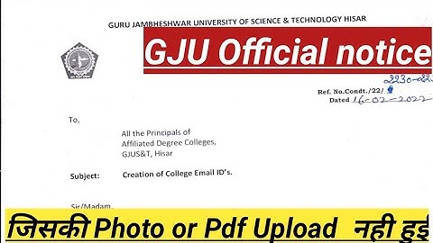 gju official notice for affiliate college wheebox answers sheet upload problems