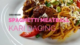 Curry Spaghetti Meatball Cheese