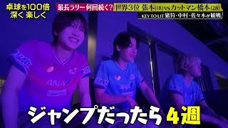 張本美和 vs 橋本帆乃香をキテレツが水谷隼と共に観戦｜～絶対届く、金メダル。～ 卓球PROJECT2028