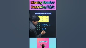 Missing Number Reasoning Short Tricks #ssccgl #ssc #sscchsl