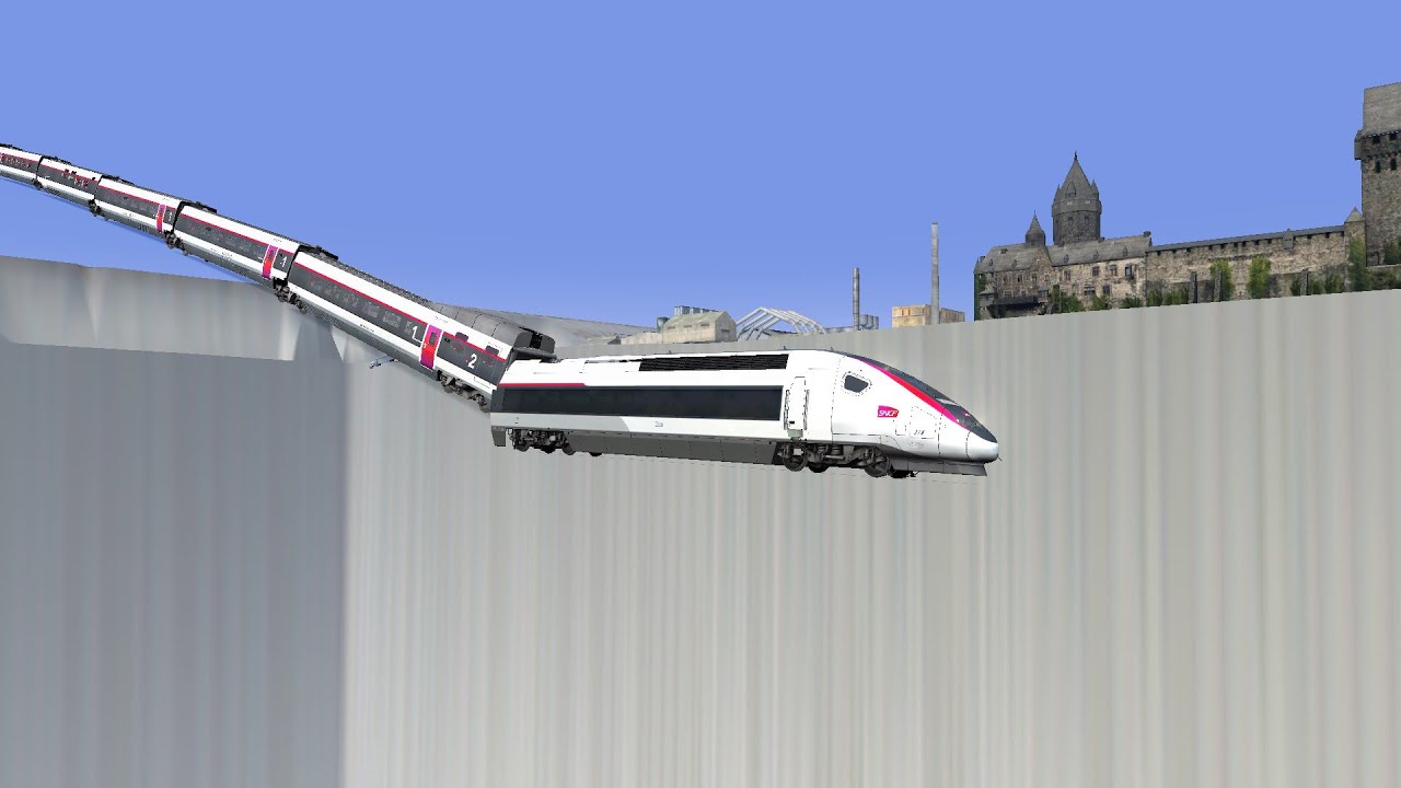 Train Simulator 2021 - SNCF TGV POS vs Cliff Jump 2
