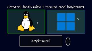 Control  Linux & windows with 1 mouse and keyboard [deskflow]