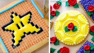Decorated Cookie Ideas with Yellow Royal Icing | Satisfying Cookie Decorating