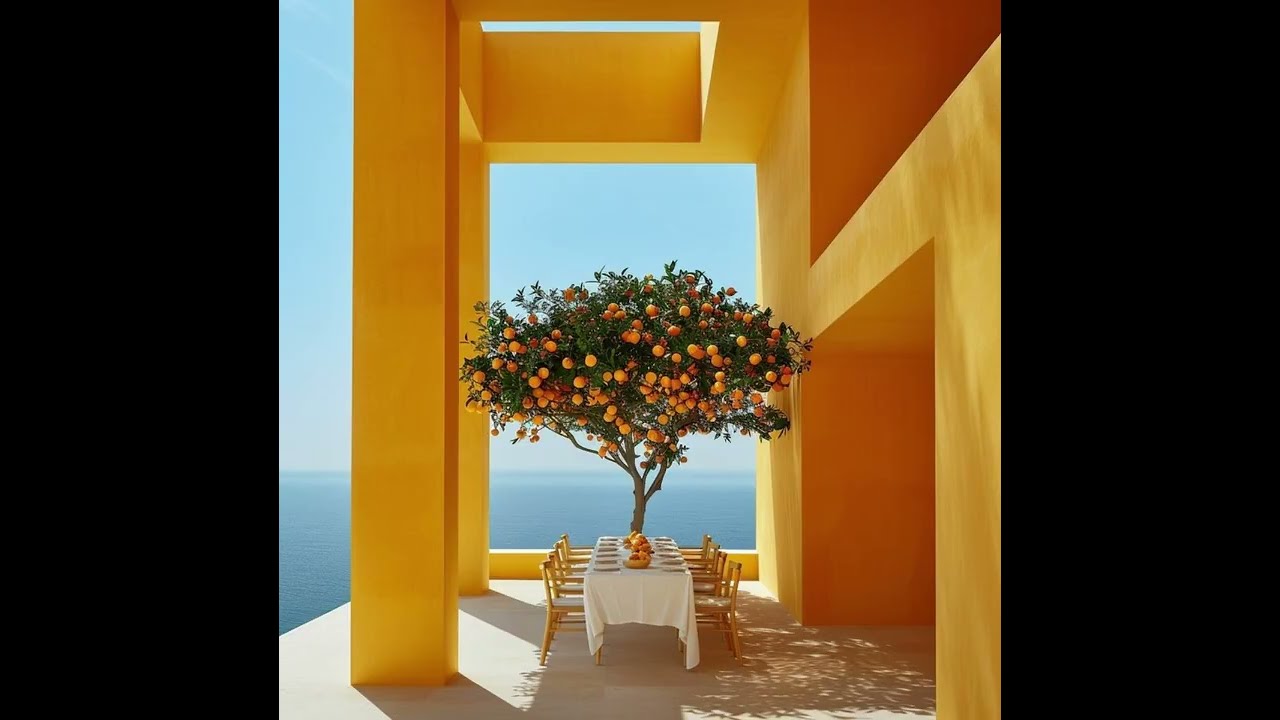 Colorful Houses, Quiet Moments ✨🌸🌿🍊