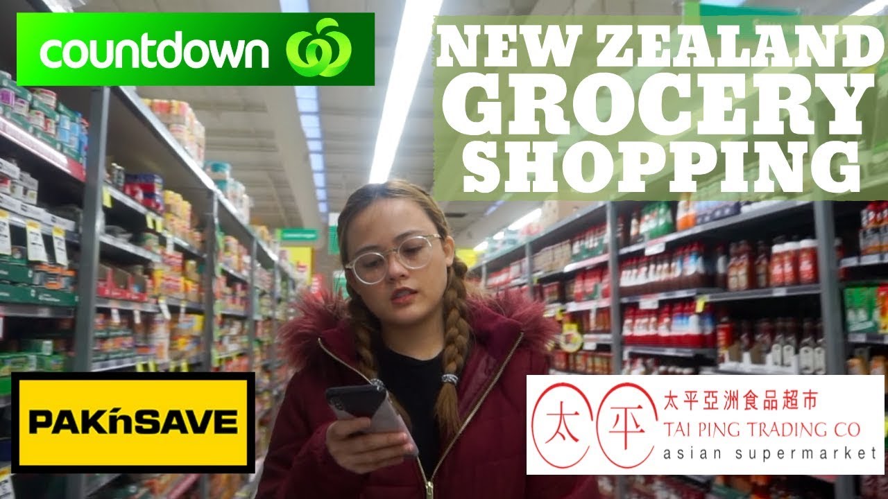 NEW ZEALAND GROCERY SHOPPING COUNTDOWN PAK N SAVE TAI PING