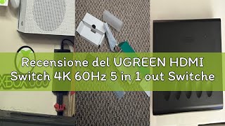 Recensione del UGREEN HDMI Switch 4K 60Hz 5 in 1 out Switcher 3D HDR CEC con Telecomando IR Compatib