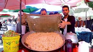 StreetSide Afghani rice dish, Nakhot Palaw  / غذای ارزان، نخود پلو با لوبیای وطنی در جاده میوند