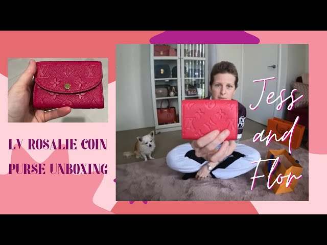 Unboxing the Louis Vuitton rosalie coin purse 💖 The pink inside is so