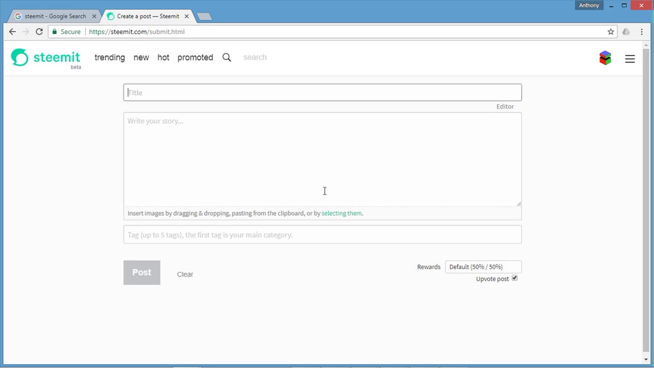 How to post on Steemit (Social Media Platform)