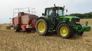 Harvest 2022 - Baling Straw With John Deere 6830 & Mey Ferguson 185