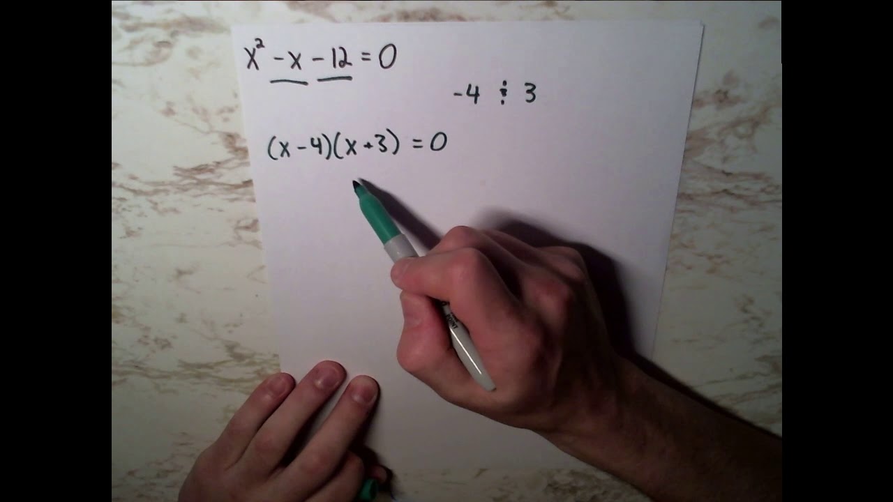 Solving Quadratic Equations by Factoring - YouTube