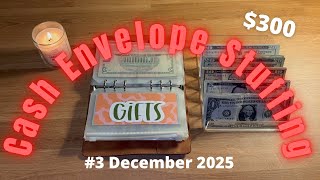 Cash Stuffing #3 December 2025 + Christmas Bonus Budget
