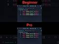 Beginner vs Pro Coding🔥 | The Real Difference, nexacode| #coding#html #programming #webdevelopment