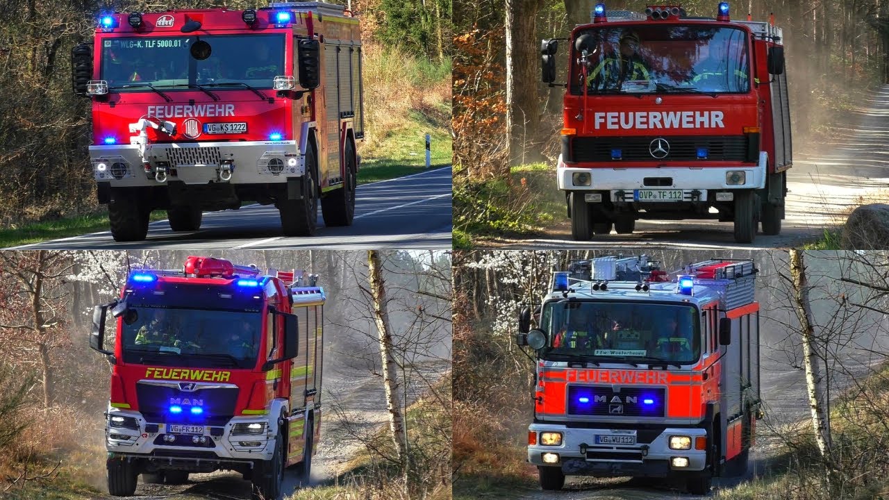 [Waldbrand neben Kernkraftwerk!] Einsatzfahrten Feuerwehren Amt Lubmin + Werkfeuerwehr EWN + TLF5000