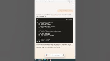 Copilot AI : Newlayer VBA Autocad