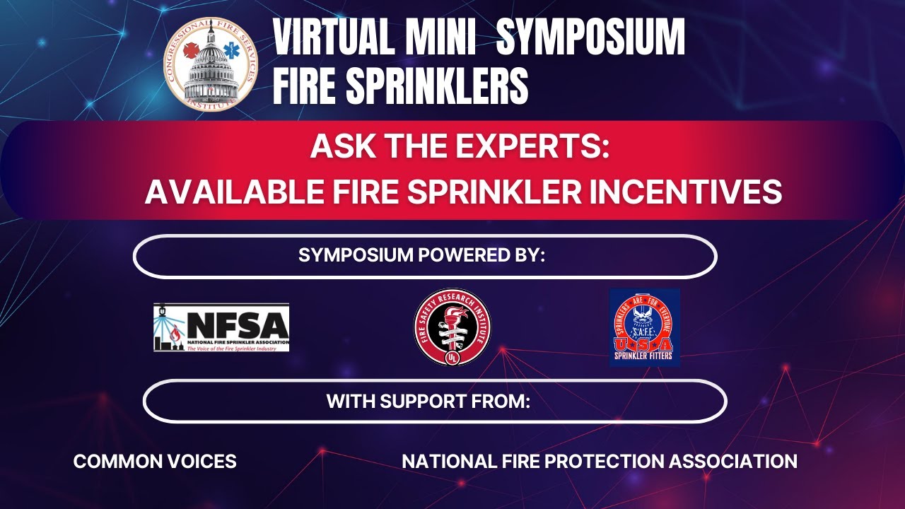 CFSI Virtual Mini Symposium: Fire Sprinklers - Available Fire Sprinkler ...