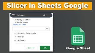 How to use Slicer to Sheets in Google Spreadsheet