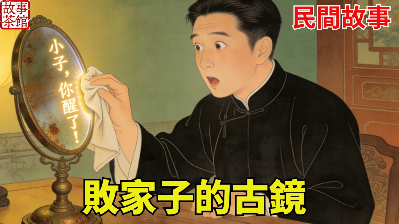 敗家子兒得了祖上傳下的古鏡，擦拭之日，古鏡突然出聲道：「小子，妳醒了！」#民間故事#情感 #睡前故事#人生感悟
