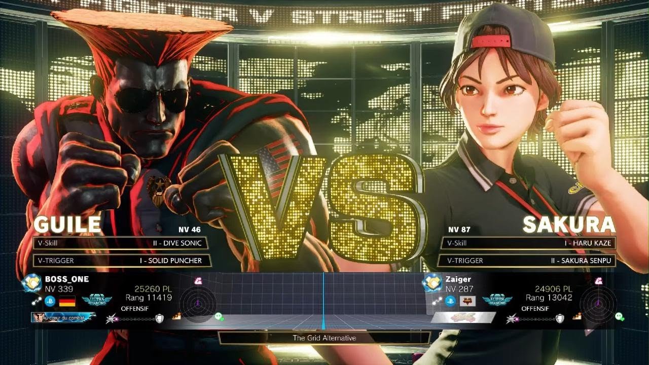 SFV RANK : BOSS_ONE (GUILE) VS Zaiger (SAKURA) - YouTube