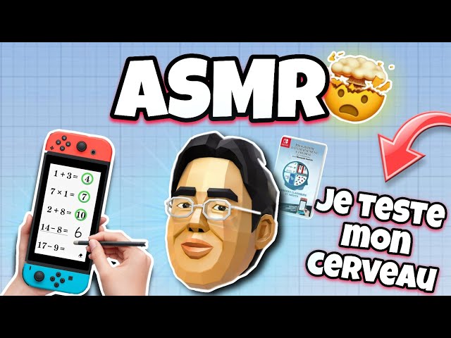 ASMR Français • Je t'endors et je teste mon cerveau sur l'entrainement cérébral du dr kawashima ! 😴