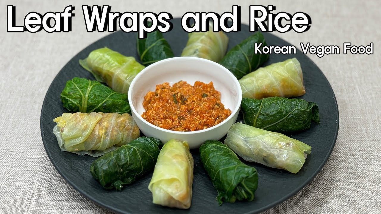 Korean Food Recipe_Vegan/Vegetarian Rolls 한식 레시피_쌈밥 - YouTube