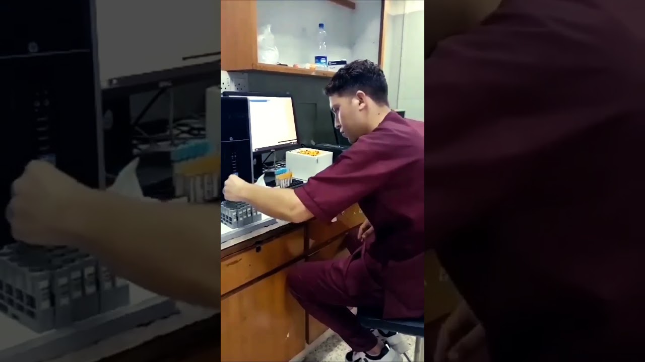 Chemistry lab🔬🥼💉 samples barcodes labeling 