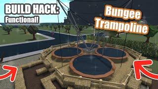 BUNGEE TRAMPOLINE ATTRACTION BUILD HACK | BLOXBURG ROBLOX | ROBUILDS