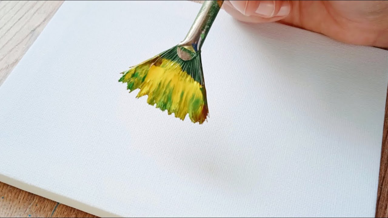 2 самых простых березовых леса для рисования / Акриловая живопись для начинающих