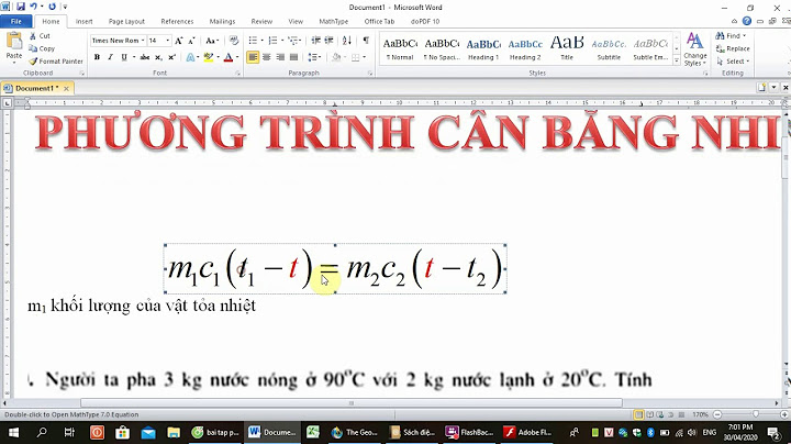 Các dạng bài tập về phương trình cân bằng nhiệt