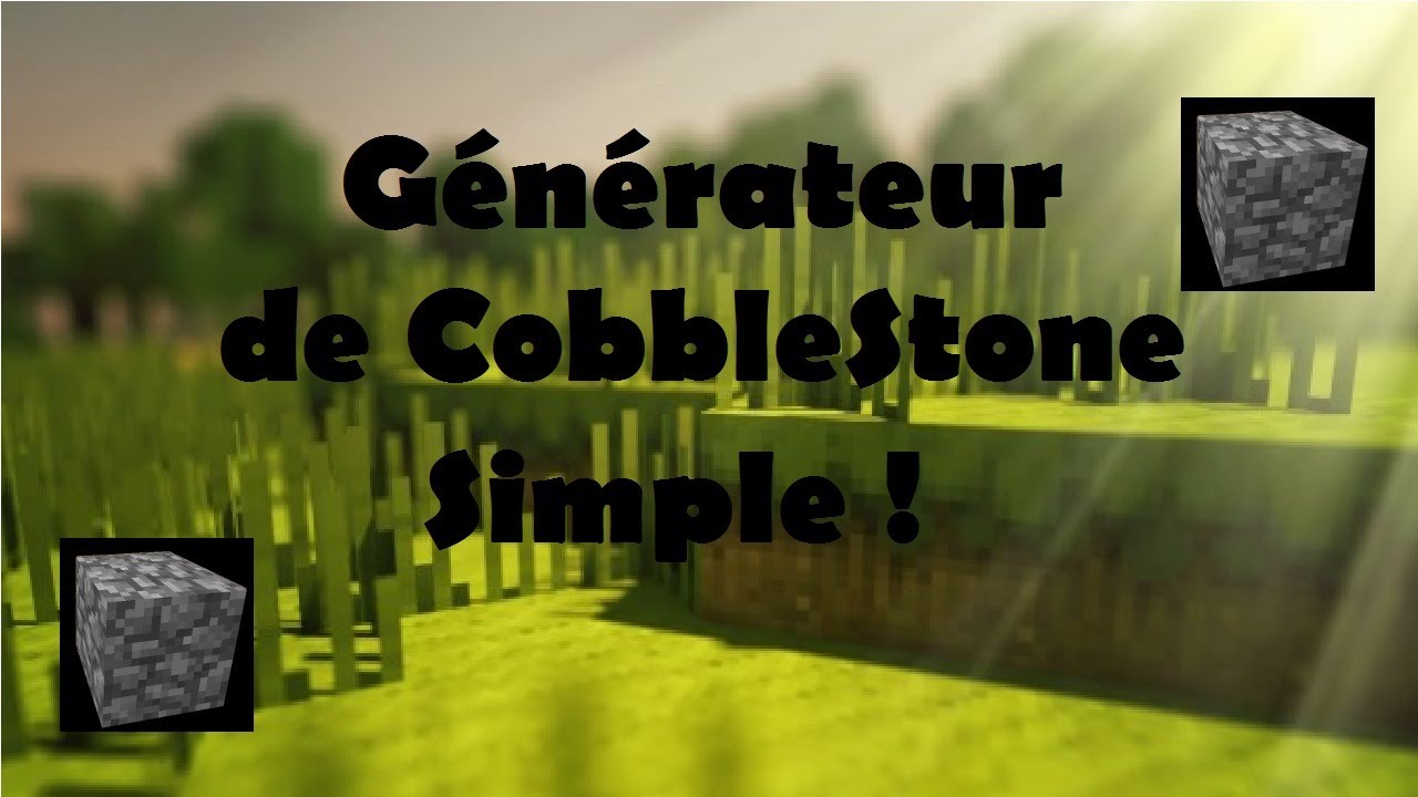 Tuto | Générateur de CobbleStone SIMPLE ! (SkyBlock) | Minecraft - YouTube