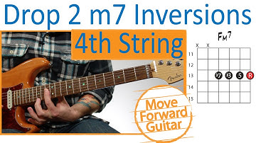 Guitar Chord Inversions - Drop 2 m7 - 4th String