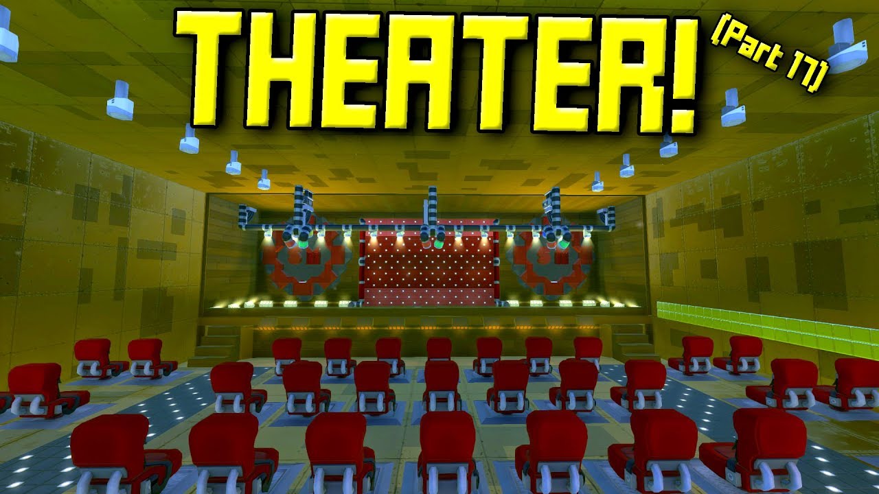 GIANT THEATER and MORE! (Suspended Mountain Base Part 17) - Scrap Mechanic Gameplay