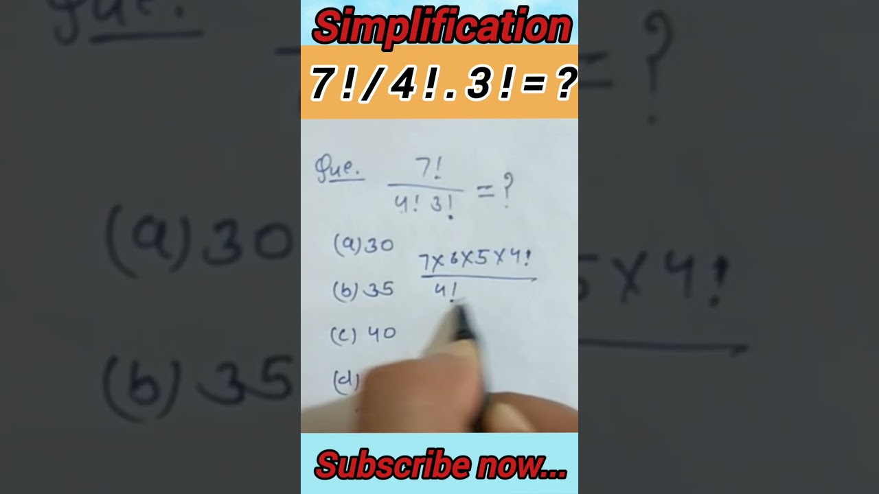 factorial question tricks | simplification tricks 