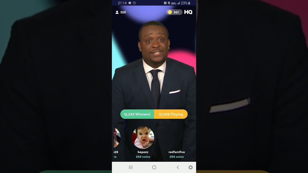 HQ Trivia 2020-02-12 9 PM $5K ($10.42 + 254 Coins)