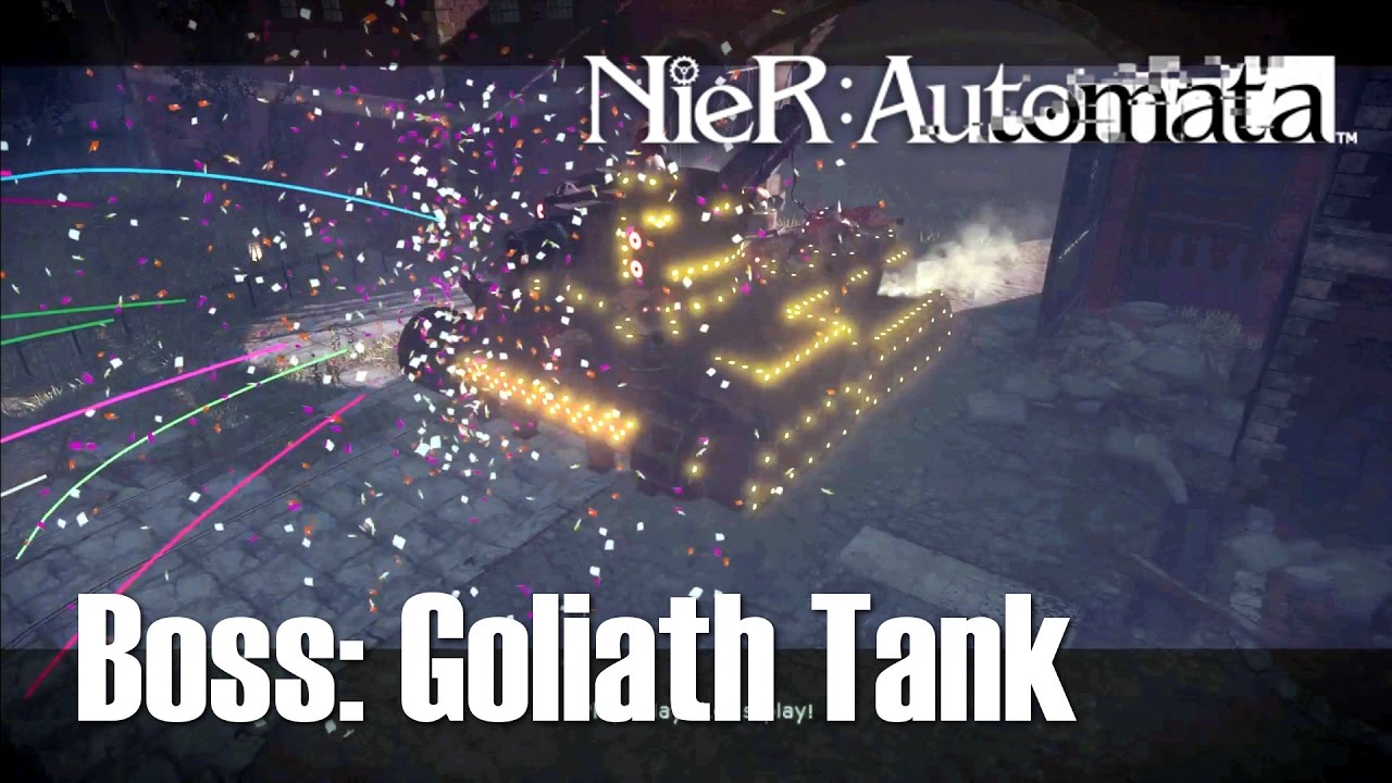 NieR: Automata - Boss: Goliath Tank [Ch. 04: Tank Boss] - YouTube