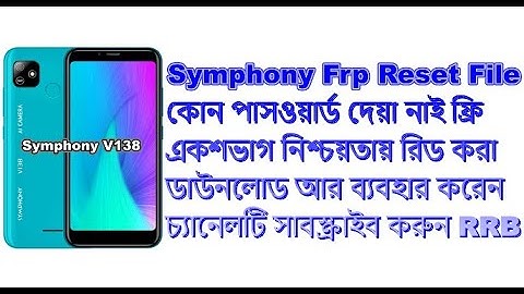 Symphony V138 Frp Reset File  Sure 1000%  Read Flash File No Password Just Download and Use @technic