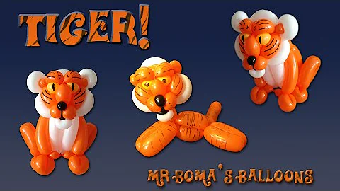 Tiger Balloon Animal Tutorial (Balloon Twisting and Modeling #24)