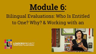 Famous NYCDOH Module 6: Bilingual Evaluations: Who is Entitled to One? How to Work With an Interpreter? Profile