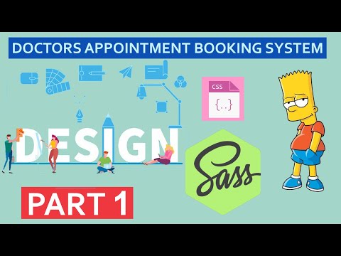 Design the homepage with SASS and Node.JS | Doctor's appointment booking system - Part 1