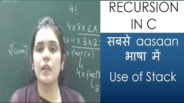 Recursion in c | Recursion tutorial | aasaan padhaai