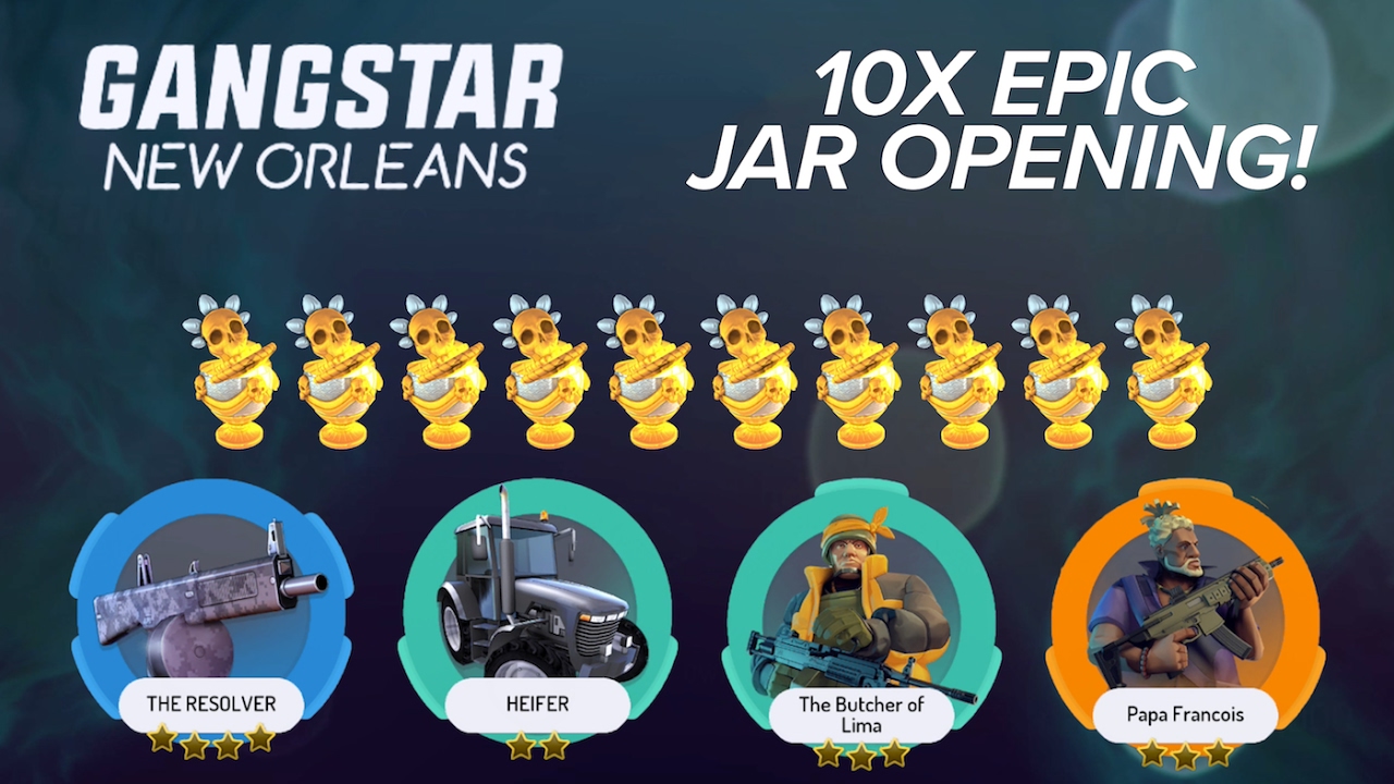 Gangstar New Orleans Epic 10+ JAR OPENING! YouTube