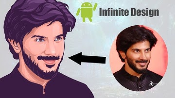 Vector Portrait ft. Dulquer Salmaan | Tutorial |Infinite Design | The Mobile Artist