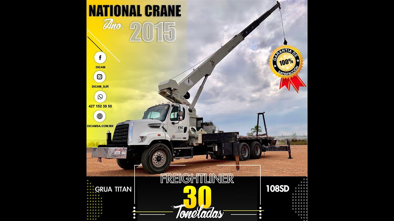 ‼️RECI&Eacute;N IMPORTADA‼️🚨Gr&uacute;a Tit&aacute;n Freightliner 108SD🚨 💪🏻30 Toneladas💪🏻