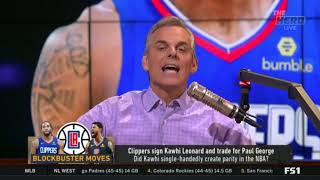 Colin Cowherd react to LeBron and Lakers fail to create superteam as Kawhi chooses Clippers